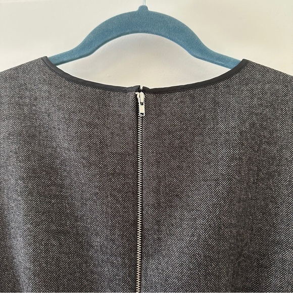 J Crew Suiting Gray Herringbone Sleeveless Sheath Dress Women’s Size 6 Career - Picture 15 of 17